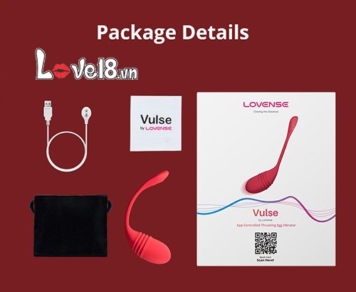 Bộ phụ kiện của Trứng rung thụt điều khiển xa thông minh Lovense Vulse