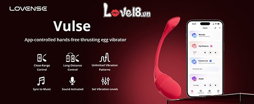 Trứng rung thụt điều khiển xa thông minh Lovense Vulse có nhiều chế độ