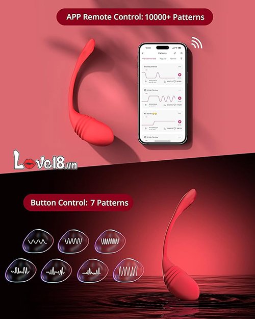 Trứng rung thụt điều khiển xa thông minh Lovense Vulse gồm 7 chế độ mặc định