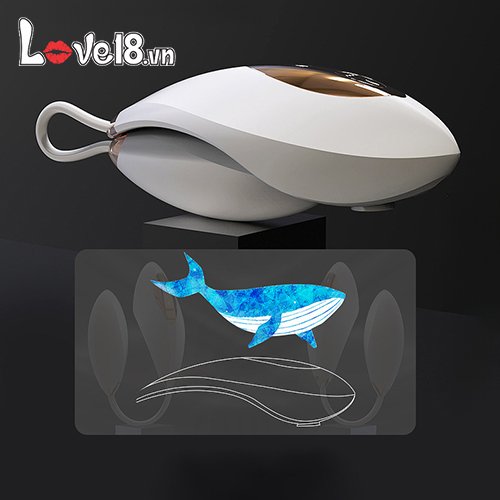 Trứng rung hai đầu đa tính năng Whale Tide Queen tính trắng