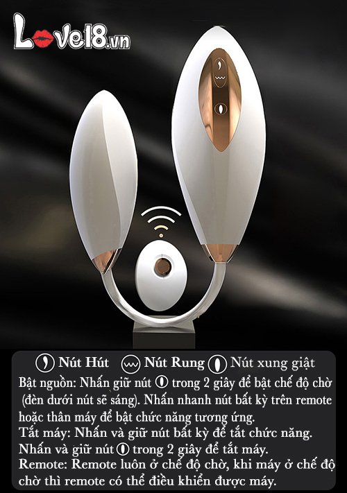 Trứng rung hai đầu đa tính năng Whale Tide Queen tính uy tín