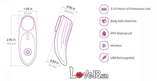 Lovense Ferri trứng rung gắn quần lót thông minh điều khiển app