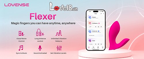 Lovense Flexer rung điểm G gắn quần lót điều khiển app tiện lợi
