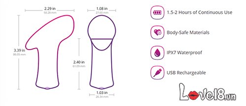 Lovense Ambi máy massage mini đa năng cao cấp điều khiển tiện lợi
