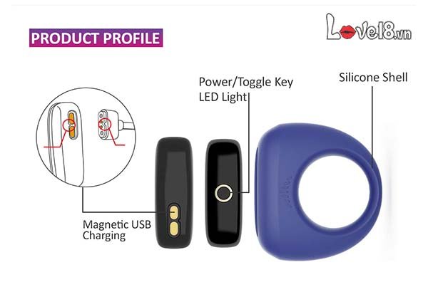 Combo vòng đeo dương vật trứng rung quần lót app điều khiển tiện lợi