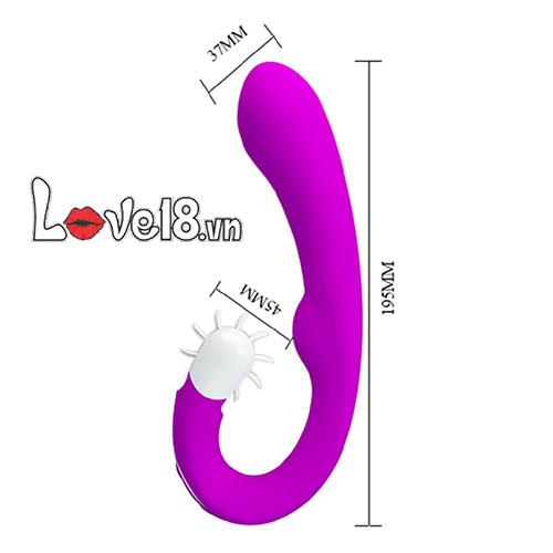 Dụng cụ mát xa âm đạo kích thích hột le Prettylove Magic Tongue DC88K kích thước