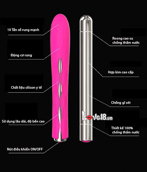 Thanh rung Nalone Cici silicon đa tần hợp kim chính hãng