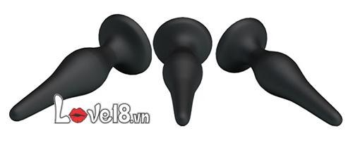 Bộ 3 phích thông hậu môn mini mềm mại Prettylove HM02C dành cho gay