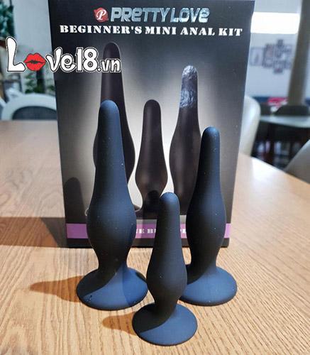 Bộ 3 Phích Hậu Môn Mini Prettylove Silicon An Toàn Kích Thích Gay