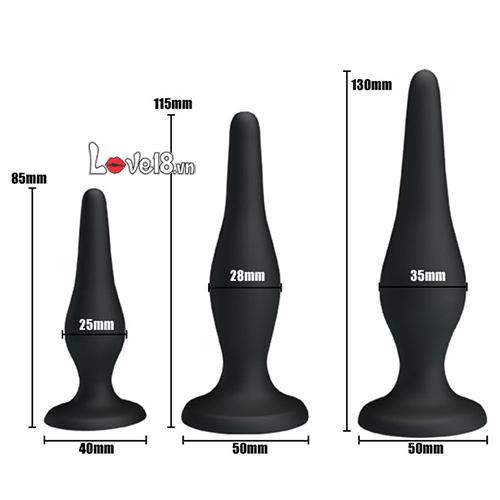 Dụng cụ kích thích hậu môn Prettylove HM02C kích thước