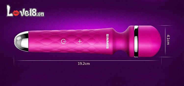 Chày rung massage cao cấp Nalone Sinmis AV09 kích thước