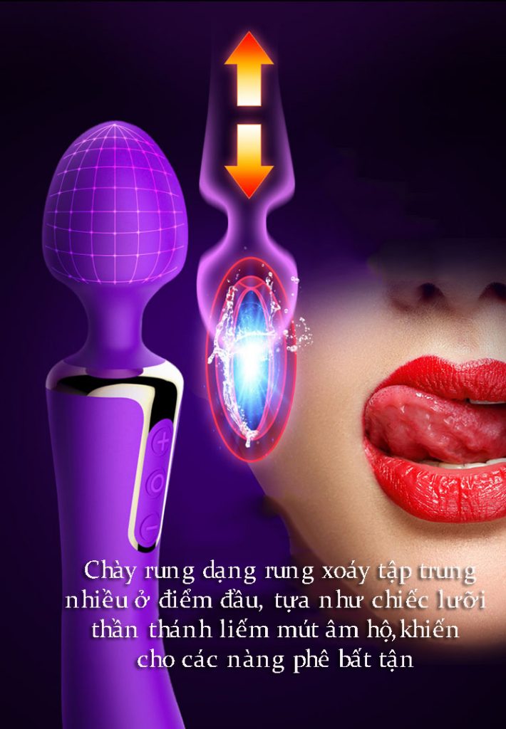 Chày Rung Hai Đầu Cao Cấp Có Sưởi Ấm Leten Felisa (AV11B)