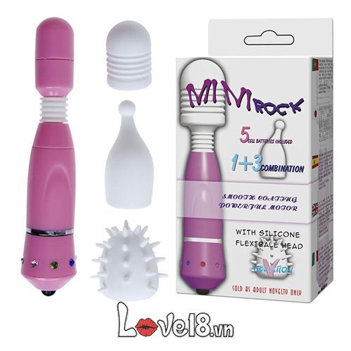 Chày Rung Mát Xa Mini 3 Đầu silicon cao cấp Đồ chơi tình dục kích thích