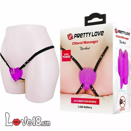 Trứng Rung Pretty Love Clitoral Gắn Dây Đeo Massage Âm Vật