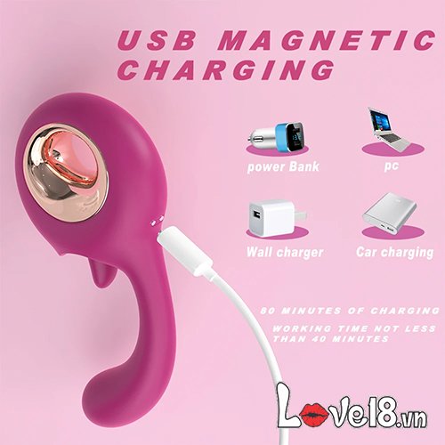 Máy rung S-Hande Woo điểm G âm vật, silicone cao cấp, 10 chế độ rung