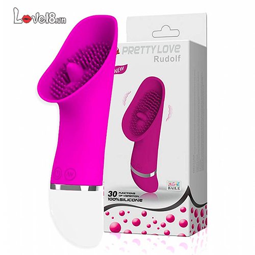 Máy rung kích thích âm vật phễu Prettylove Rudolf silicon ABS rung 30 chế độ