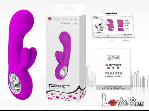 Máy massage điểm G âm vật Pretty Love Valentine rung mạnh đa chế độ