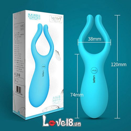 Máy mát xa 2 nhánh Leten Nhật Bản kích thích âm đạo hột le nam nữ dễ dùng