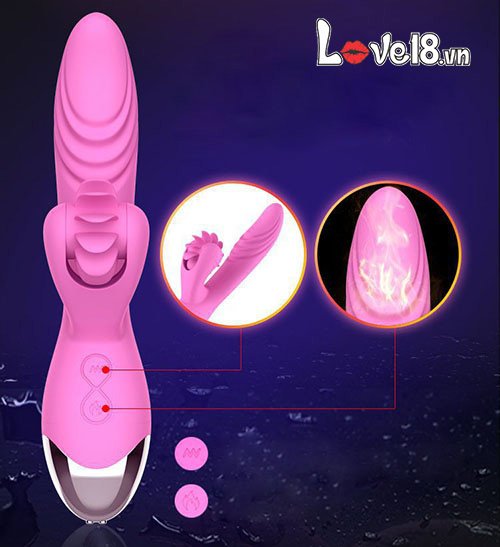 Máy massage điểm G Dibe DC66Q rung xoay tỏa nhiệt