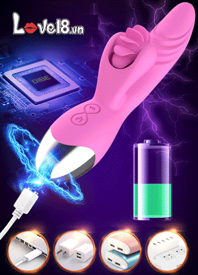 Máy massage điểm G Dibe DC66Q rung xoay tỏa nhiệt