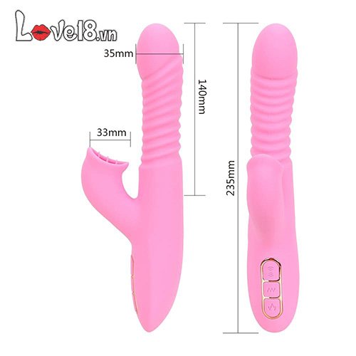 Dụng cụ kích thích điểm G âm vật Dibe đa năng rung liếm thụt nóng