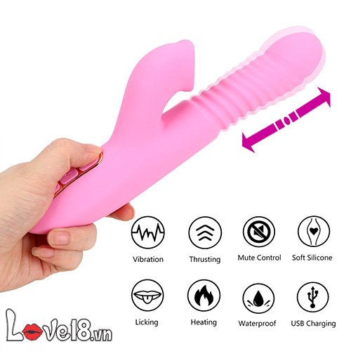 Dụng cụ kích thích điểm G âm vật Dibe đa năng rung liếm thụt nóng