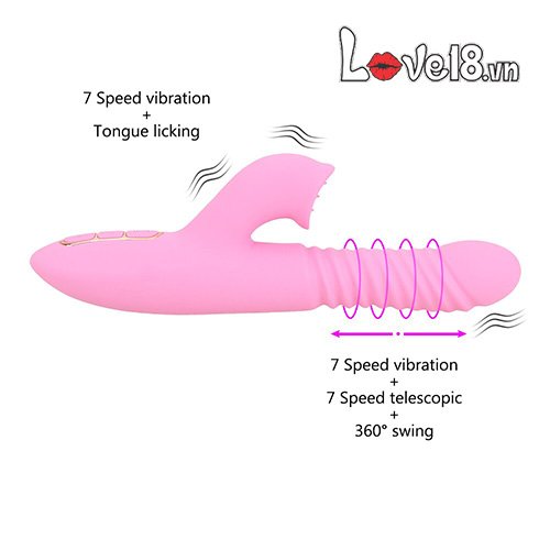 Dụng cụ kích thích điểm G âm vật Dibe đa năng rung liếm thụt nóng
