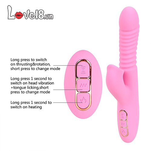 Dụng cụ kích thích điểm G âm vật Dibe đa năng rung liếm thụt nóng