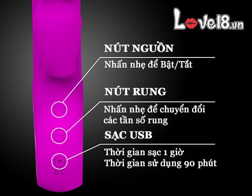 Dụng cụ kích thích âm vật điểm G Pretty Love Webb siêu sướng