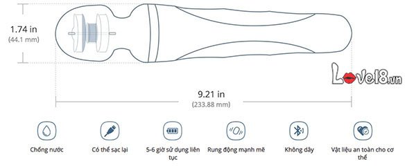 Chày rung mát xa Lovense Domi 2 cao cấp kích thích mạnh