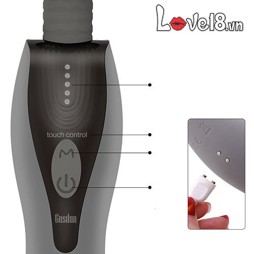 Chày rung Gusdun Gentleman AV Stick đôi đầu siêu kích thích