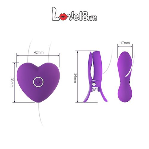 Kích thước của bộ kẹp vú có rung siêu kích thích Omysky Enjoy Love