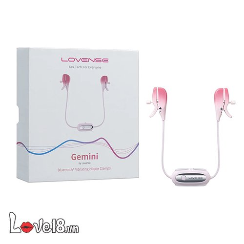 Bộ Kẹp Nhũ Hoa Lovense Gemini Rung App BDSM Chuyên Nghiệp