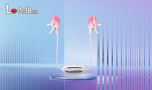 Bộ kẹp nhũ hoa rung Lovense Gemini cao cấp Điều khiển app tiện lợi