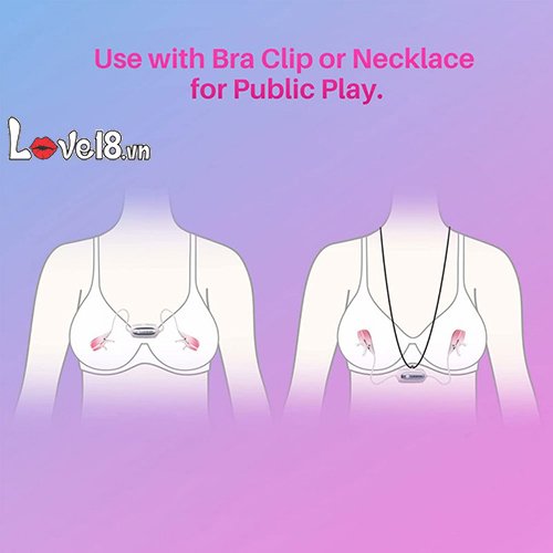 Bộ kẹp nhũ hoa rung Lovense Gemini cao cấp Điều khiển app tiện lợi