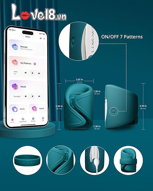  Cửa hàng bán Vòng rung thủ dâm dành cho nam Lovense Gush – Điều khiển qua app nhập khẩu