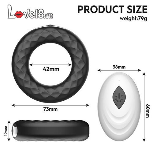Vòng rung SECWELL có điều khiển xa, tăng khoái cảm độc đáo
