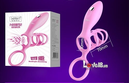 Leten penile ring with ball strap silicone delay ejaculation stimulant