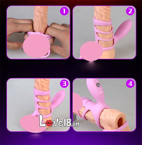  Sỉ Vòng rung đeo dương vật có quai tròng bìu Leten hàng xách tay