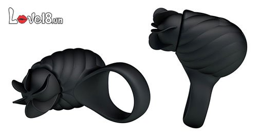 Pretty Love Frances rotating licking vibrating silicone cock ring for men