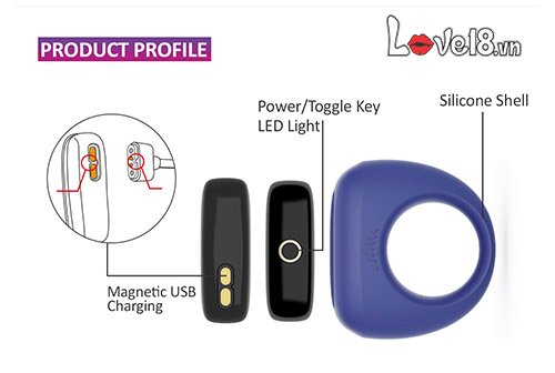 Magic Dante Smart Vibrating Penis Ring App Control Reusable