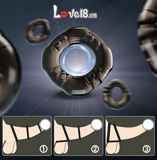 Bộ 3 vòng đeo Baile Cock Rings Yvonne tăng khoái cảm kéo dài