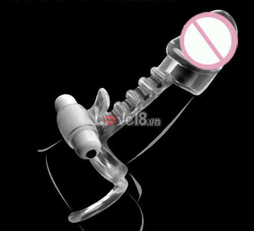 BD32A Vibrating Tongue Strap-On Cock Ring Pleasure