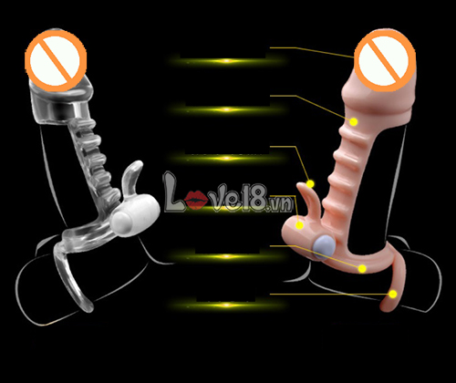 BD32A Vibrating Tongue Strap-On Cock Ring Pleasure