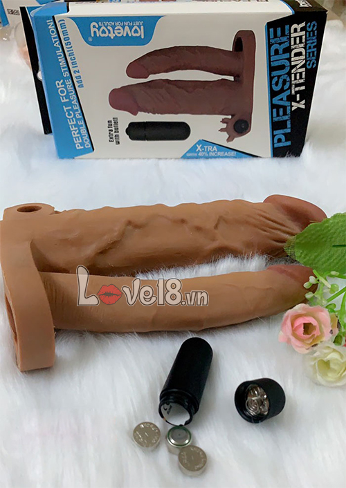 Lovetoy BD22C 2 Branch Vibrating Silicone Penis Extension