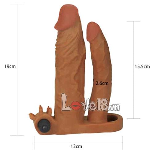 Lovetoy BD22C 2 Branch Vibrating Silicone Penis Extension