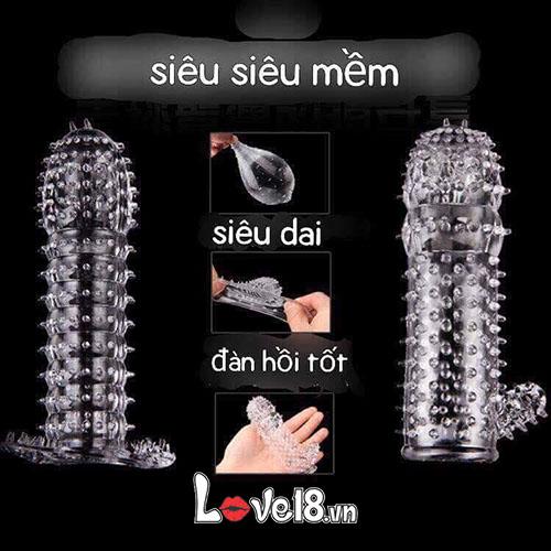 Translucent Ribbed and Nipple Studded Ultra-Thin Condom DC14G