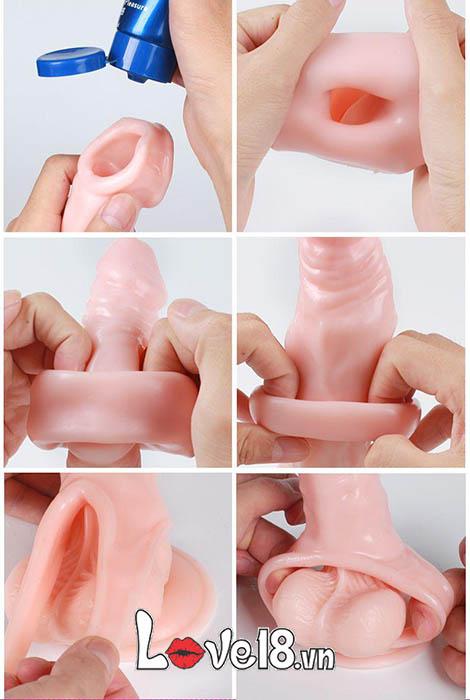 Bao cao su đôn 5 phân đeo bìu siêu mềm BD39 cách sử dụng
