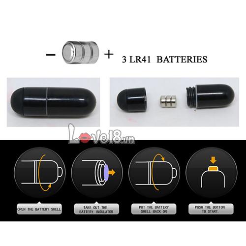 BCS dên quai đeo bìu mát xa hột le Prettylove BD33 hướng dẫn thay pin