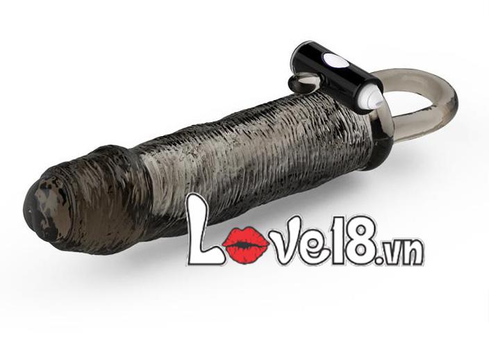 Black Warrior Strap-On Penis Sleeve Vibrating Adjustable Harness